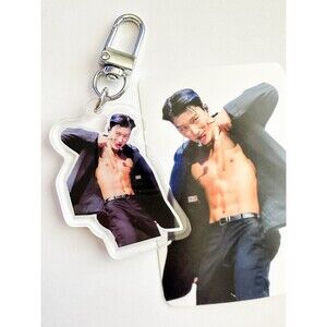 Choi SAN Bias ATEEZ Atiny Keychain Abs Creep Charm In Your Fantasy Golden Hour